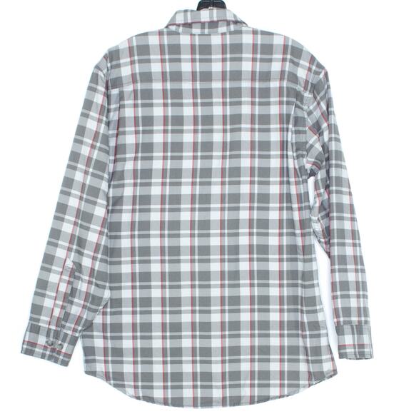 Cabelas Mens Shirt Flannel Classic Fit Western Rustic Button Plaid Gray Medium - Picture 2 of 2